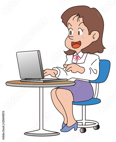 パソコン女性