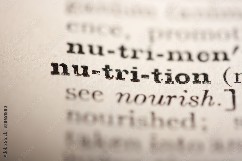 Fototapeta premium Word nutrition