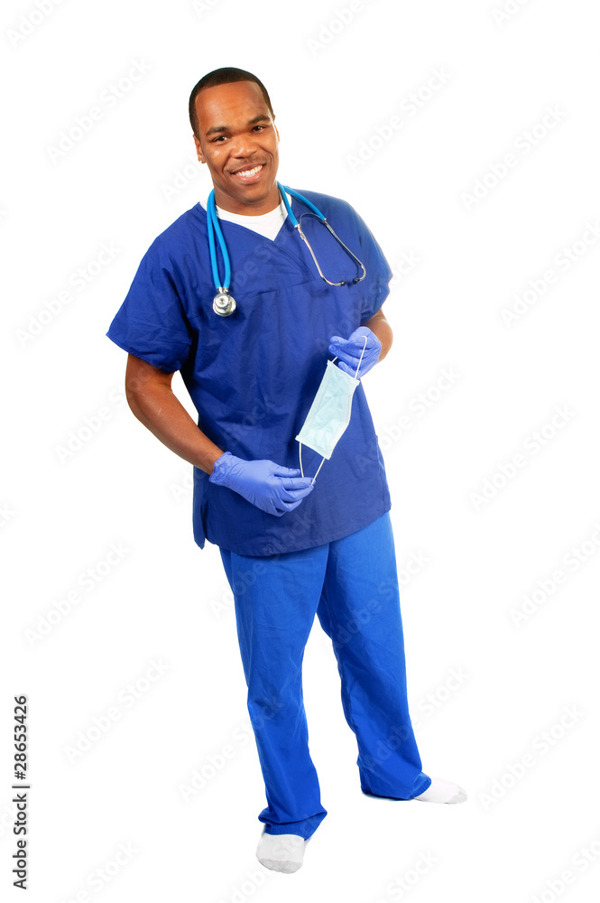 Doctor holding face mask Doctor holding face mask