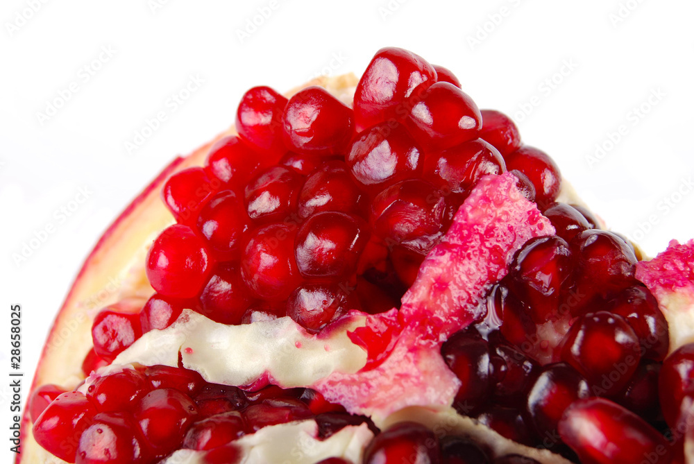 Half of pomegranate