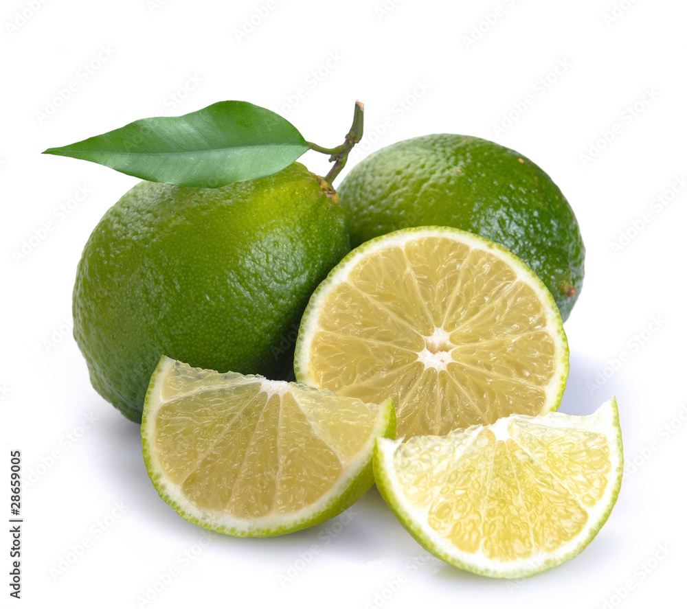 Green lime with a half
