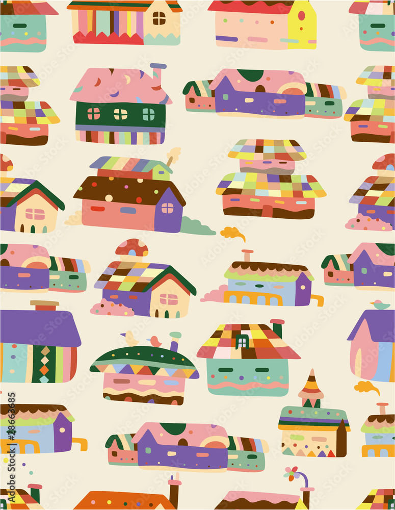 seamless House pattern seamless House pattern
