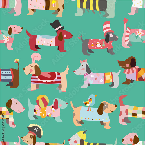 seamless Dogs pattern