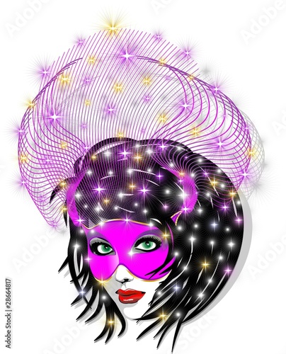Maschera Rosa-Pink Mask-Vector