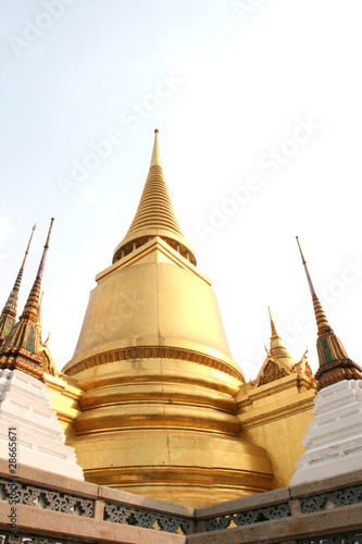 A  temple in bangkok  of  thailand watprakeaw. photo