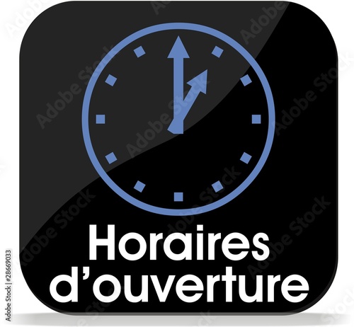 bouton horaires d'ouverture