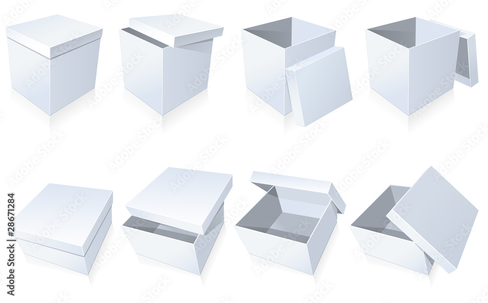 Blank cardboard boxes Blank cardboard boxes