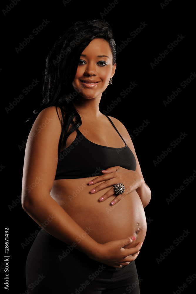 Young African American Woman Pregnant Young African American Woman Pregnant