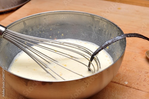 Préparer crème vanille
