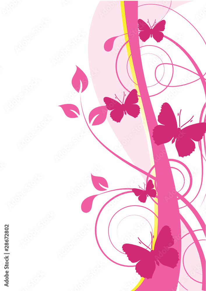 Fototapeta premium Abstract flowers background with place for your text