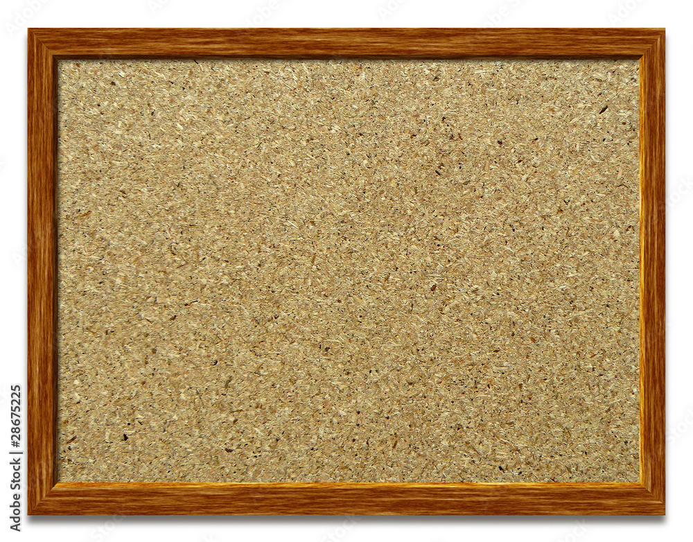 Fototapeta premium Horizontal Cork Board with Wooden Frame