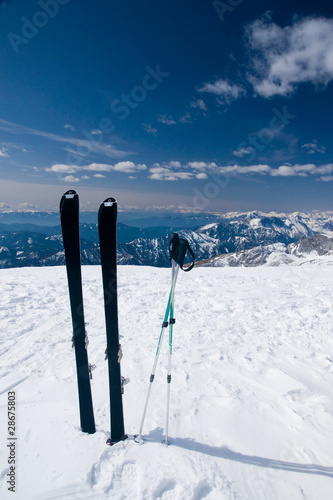 Alone ski tour in the Alps