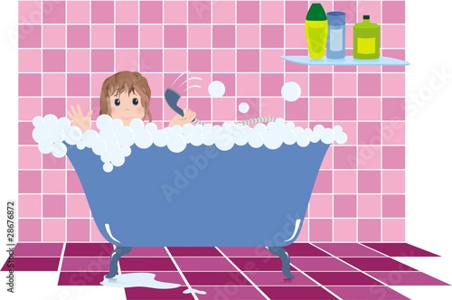 baby in bathroom