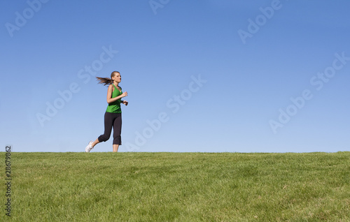 Female Jogger on the horizon