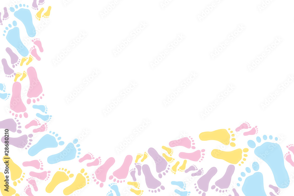 Colourful footprint Background