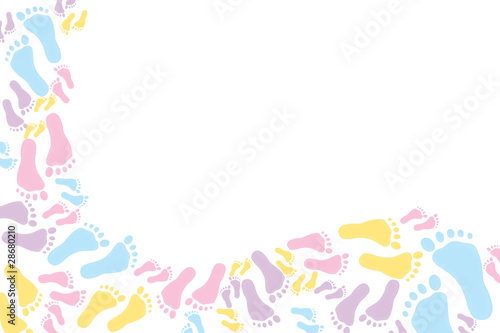 Colourful footprint Background