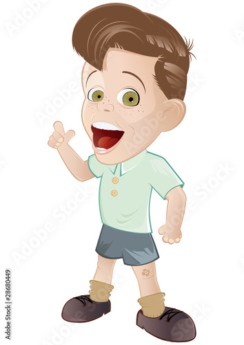 cartoon retro kind junge
