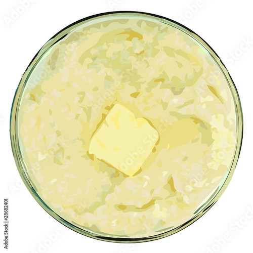 Grits and Butter Vector Illustration