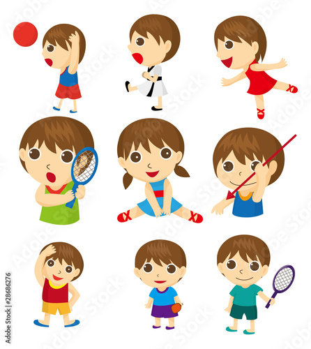 cartoon sport people