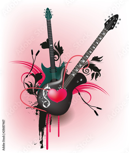 Liebe zur Musik, Gitarre mit Herz