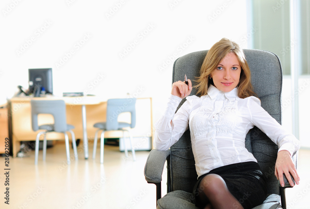 young girl in his office young girl in his office