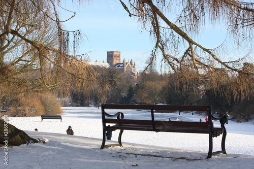 St Albans Cathedral in Winter