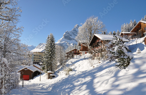 Braunwald, famous Swiss skiing resort