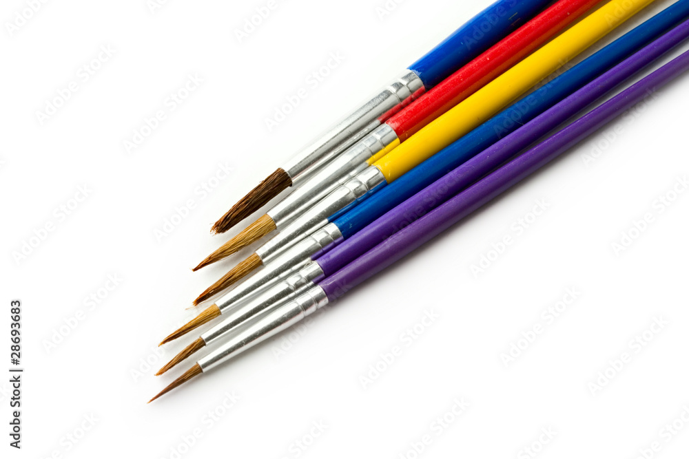 Brushes isolated on white