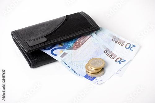 wallet and euros