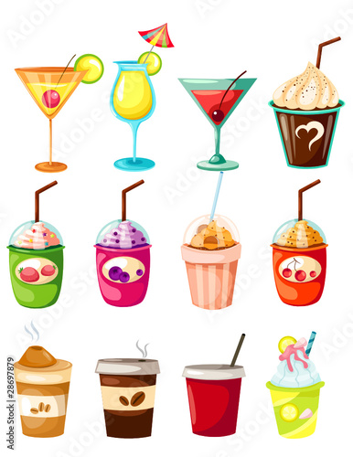 set of drinks