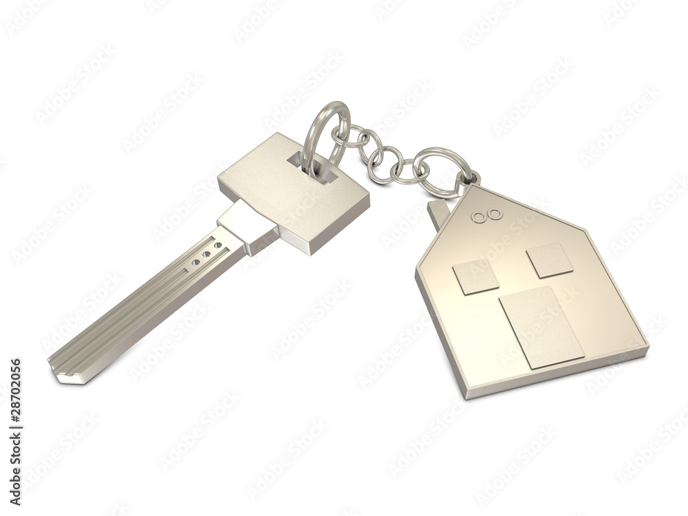 Key and house silver Key and house silver