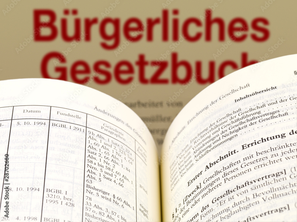 BGB Gesetzestexte Stock-Foto | Adobe Stock