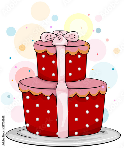 Gift-shaped Cake