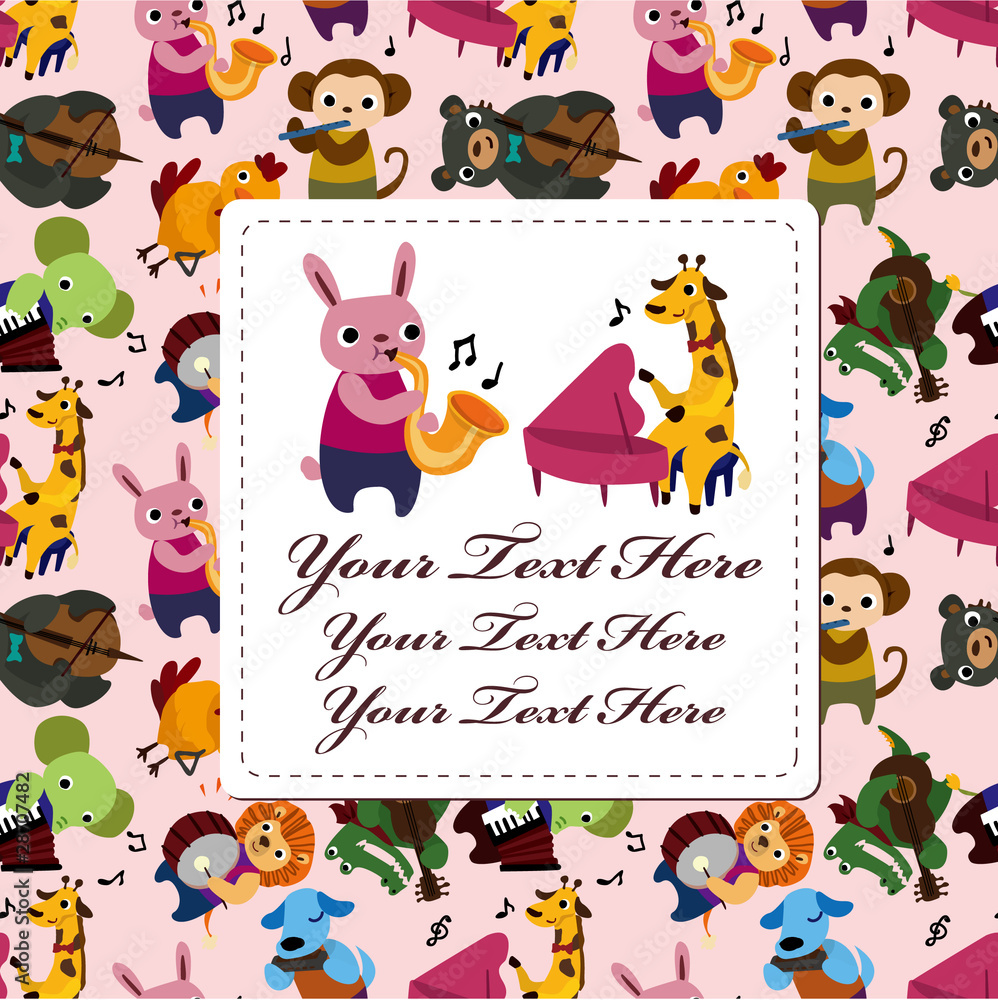 Fototapeta premium Animals card
