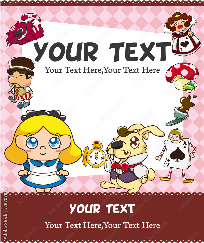 Fototapeta premium Alice in Wonderland card