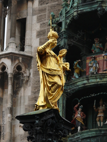 Marienfigur auf dem Marienplatz in München