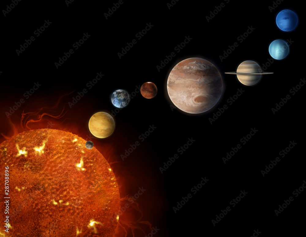 solar system planets illustration