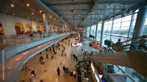 People in  hall of  airport