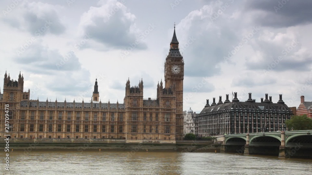 Houses of Parliament, Big Ben and Westminster Bridge in London Houses of Parliament, Big Ben and Westminster Bridge in London