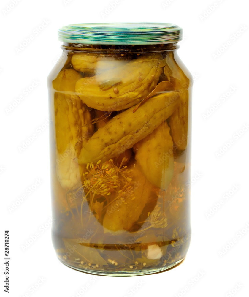 Pickles on a white background Pickles on a white background