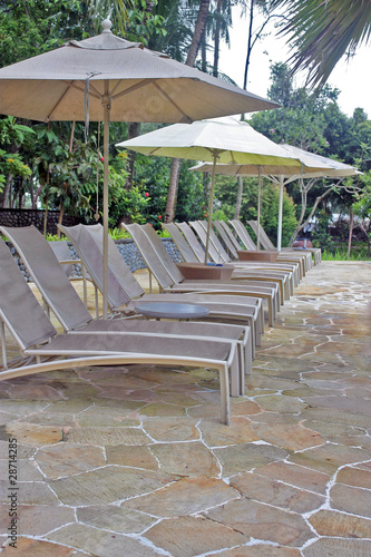 Pool deck chairs