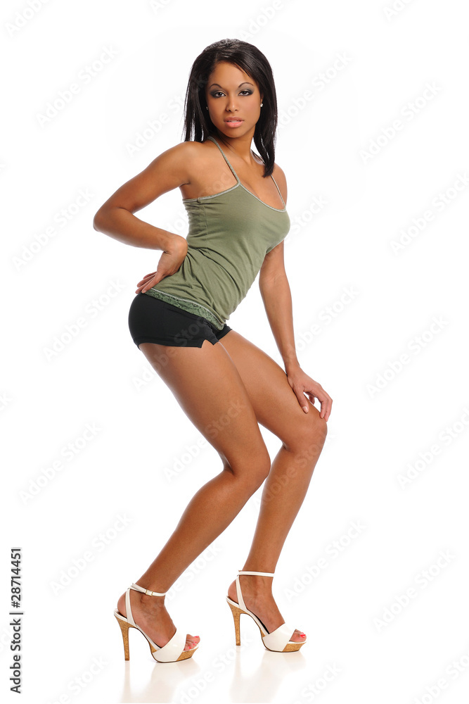 Young Black Woman Fashion Model Young Black Woman Fashion Model
