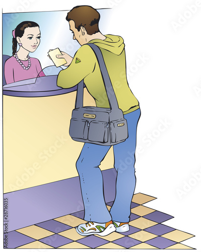 Dialogue between the customer and cashier