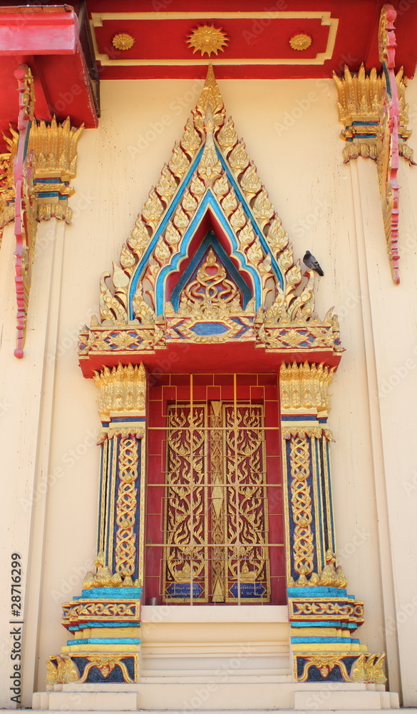 Windows of Wat Klang Khonkaen Northeast Thailand