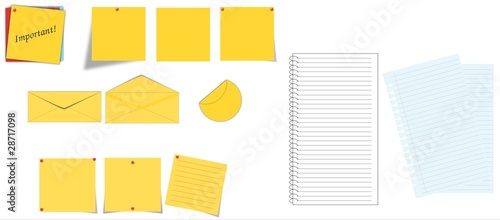 A lot of notepaper illustrations.