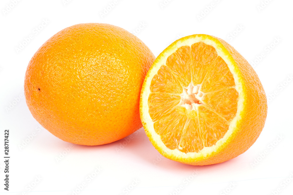 Ripe orange isolated on white background. Ripe orange isolated on white background.