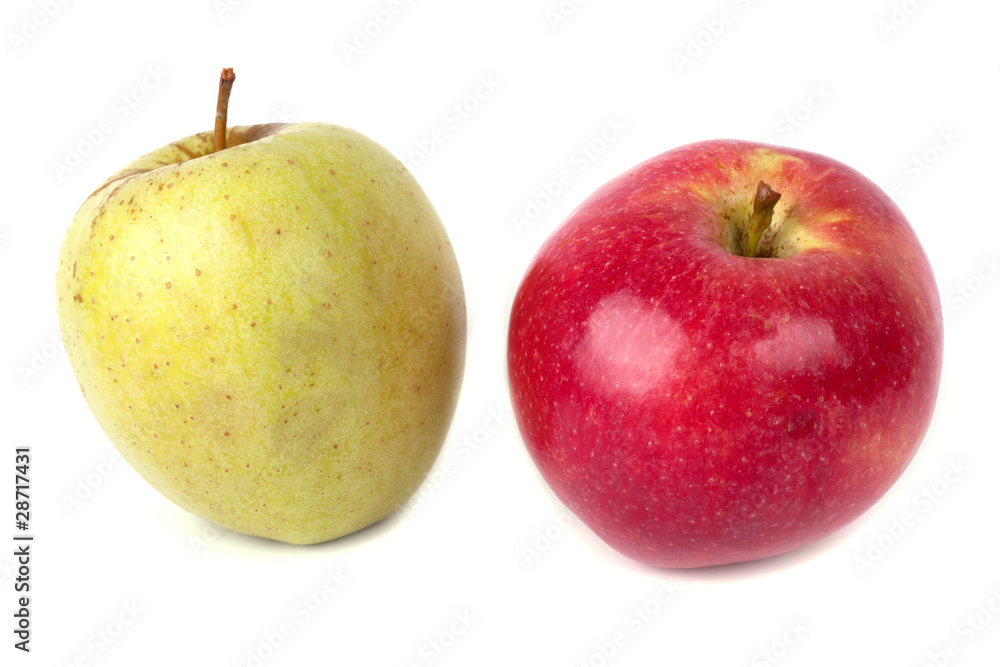 Ripe apples isolated on white background. Ripe apples isolated on white background.