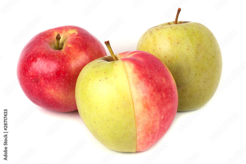 Ripe apples isolated on white background. Ripe apples isolated on white background.