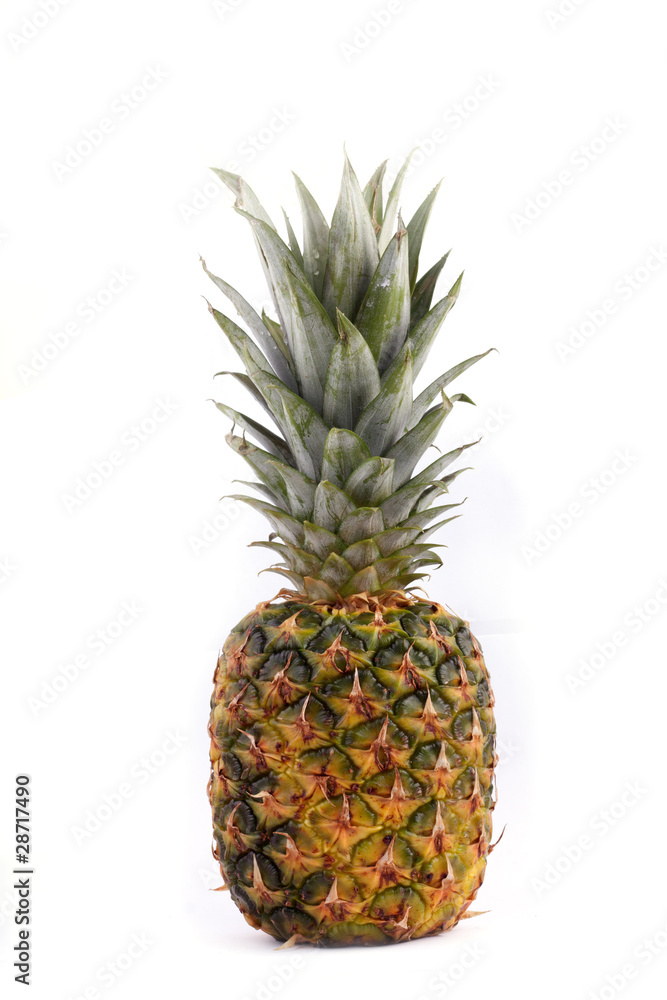 Ripe sweet pineapple isolated on white background. Ripe sweet pineapple isolated on white background.