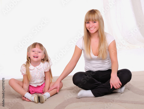 little girl and her mother